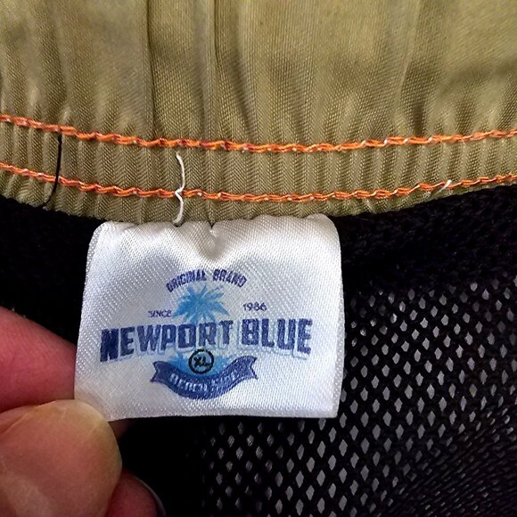 Newport Blue Mens Tropical Sunset Print Swim Trunks With Pockets Elastic Waist & - Picture 5 of 10